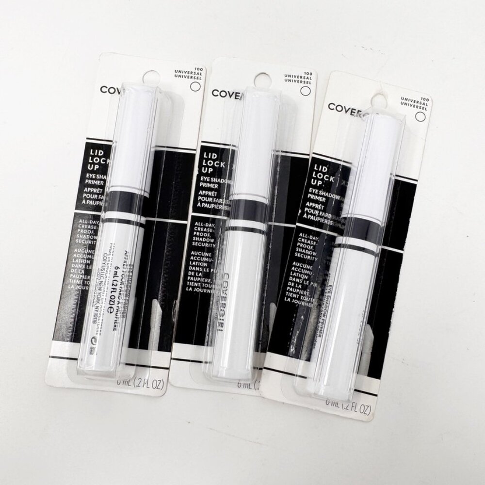 LOT OF 3 - Covergirl Lid Lock Up Eyeshadow Primer #100 Universal NEW
